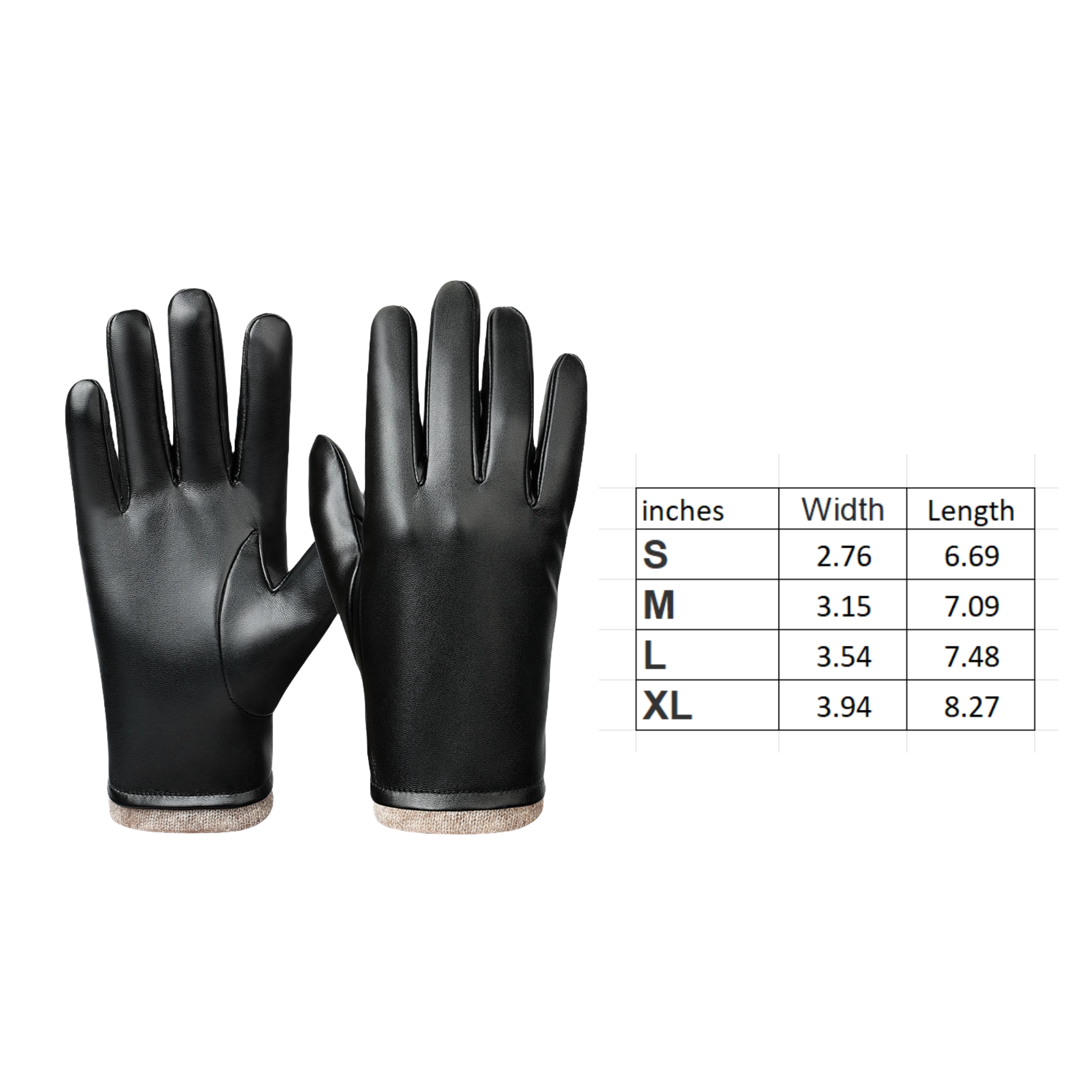 Women Winter Leather Gloves 8