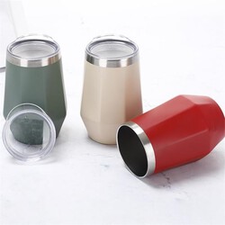 Double Wall Stainless Wine Tumbler - 12 Oz.