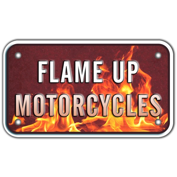 Custom Embossed Motorcycle License Plate 4"x7" (4 Color Process) MT