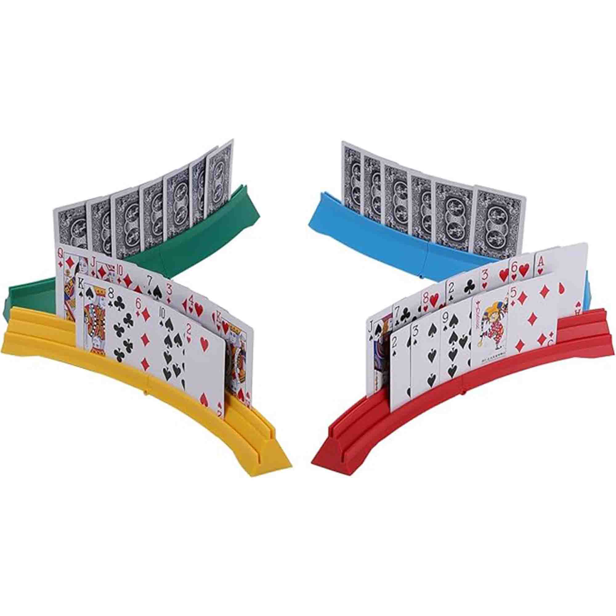 Card Holders Double Layered Stackable Storage Game Tray 3