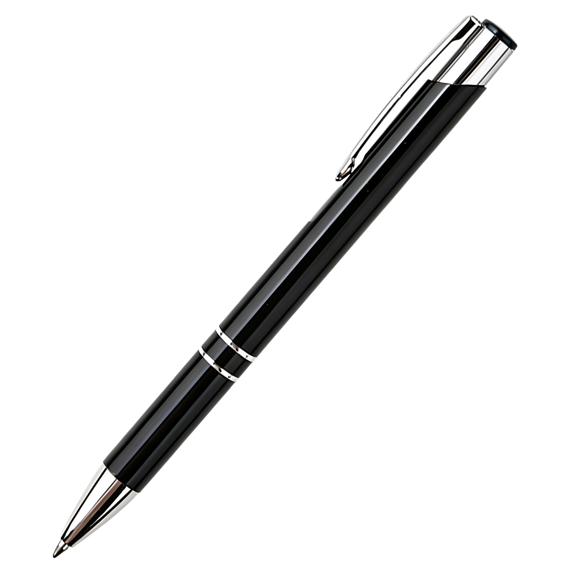 Retractable Metal Ballpoint Pen Black Ink 3