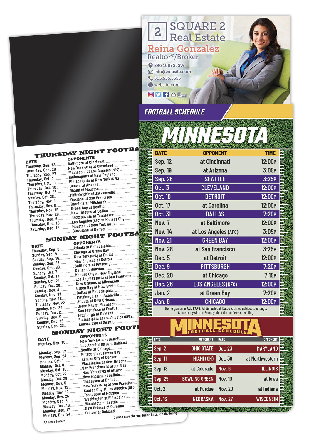 Magna-Card Business Card Magnet Football Schedules (3.5x9)