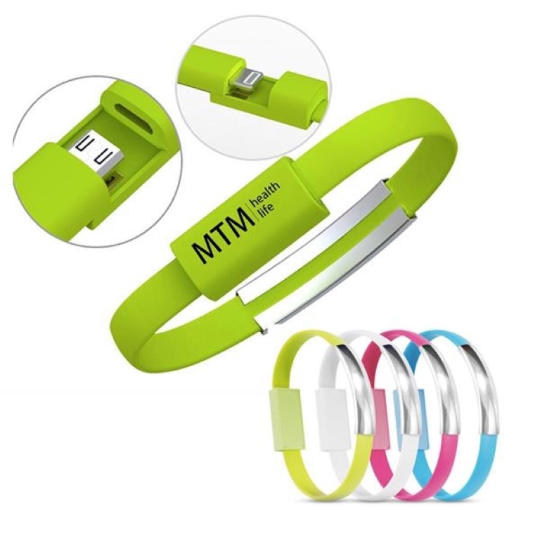 Silicone Wearable Data Cable Bracelet Wristband