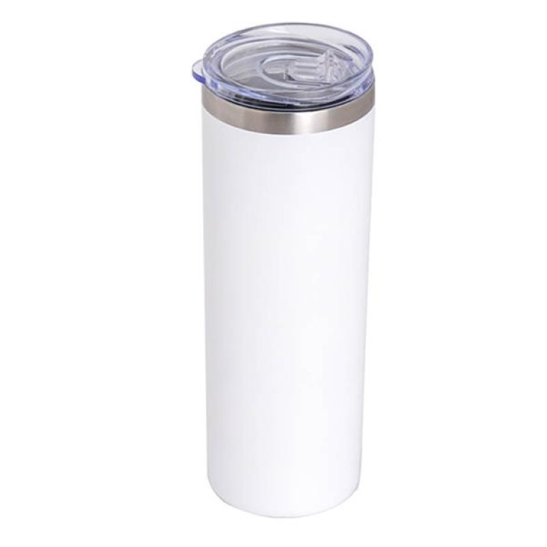 20oz Stainless Steel Straight Slimming Cup With straw