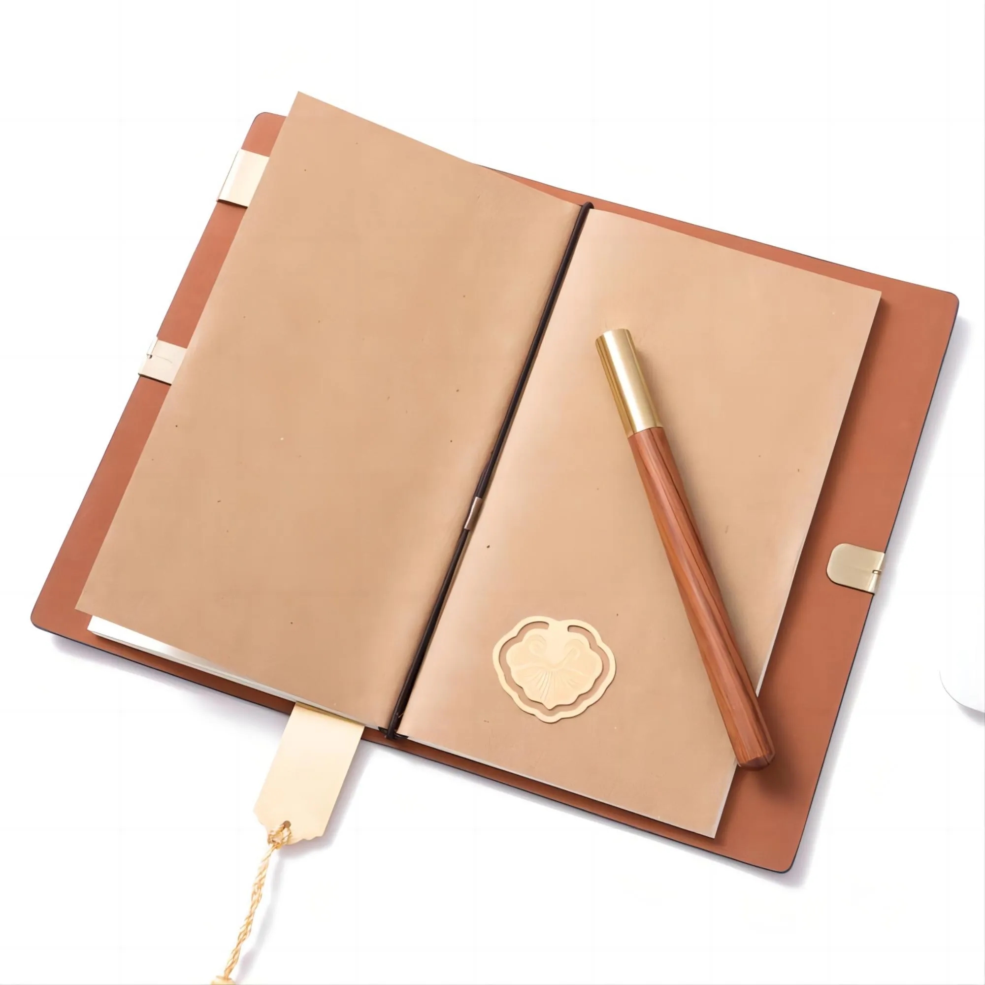 Business Notebook Brass Bookmar Book Buckle Set 13