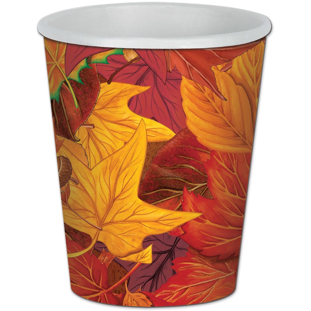 Fall Leaf Cups - 9 oz 8 Pack 3