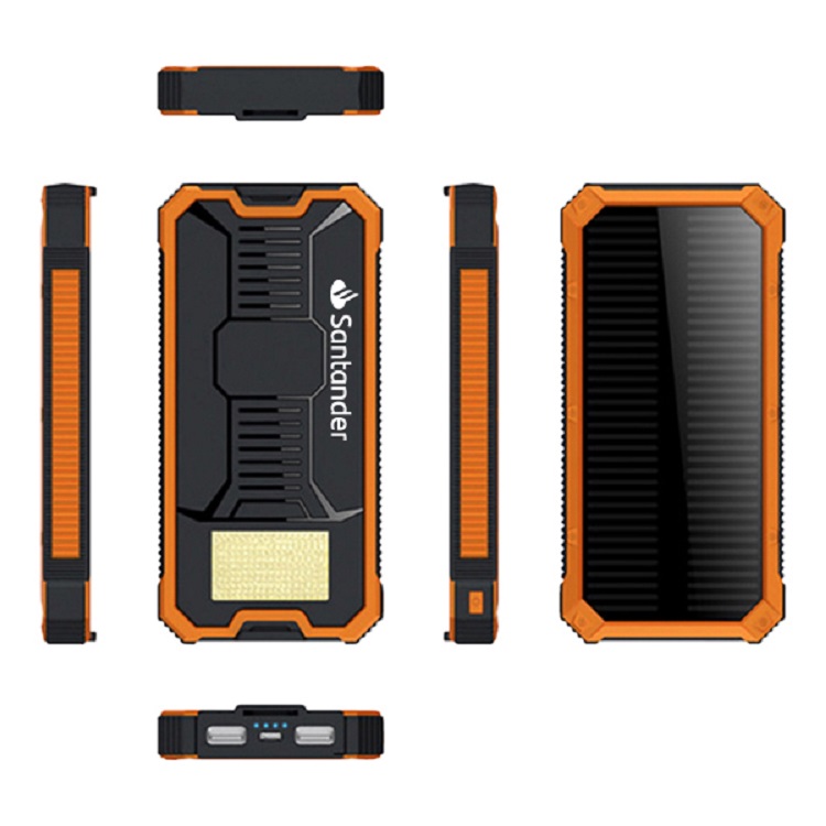 8000mAh Solar Power Bank W/Torch 13