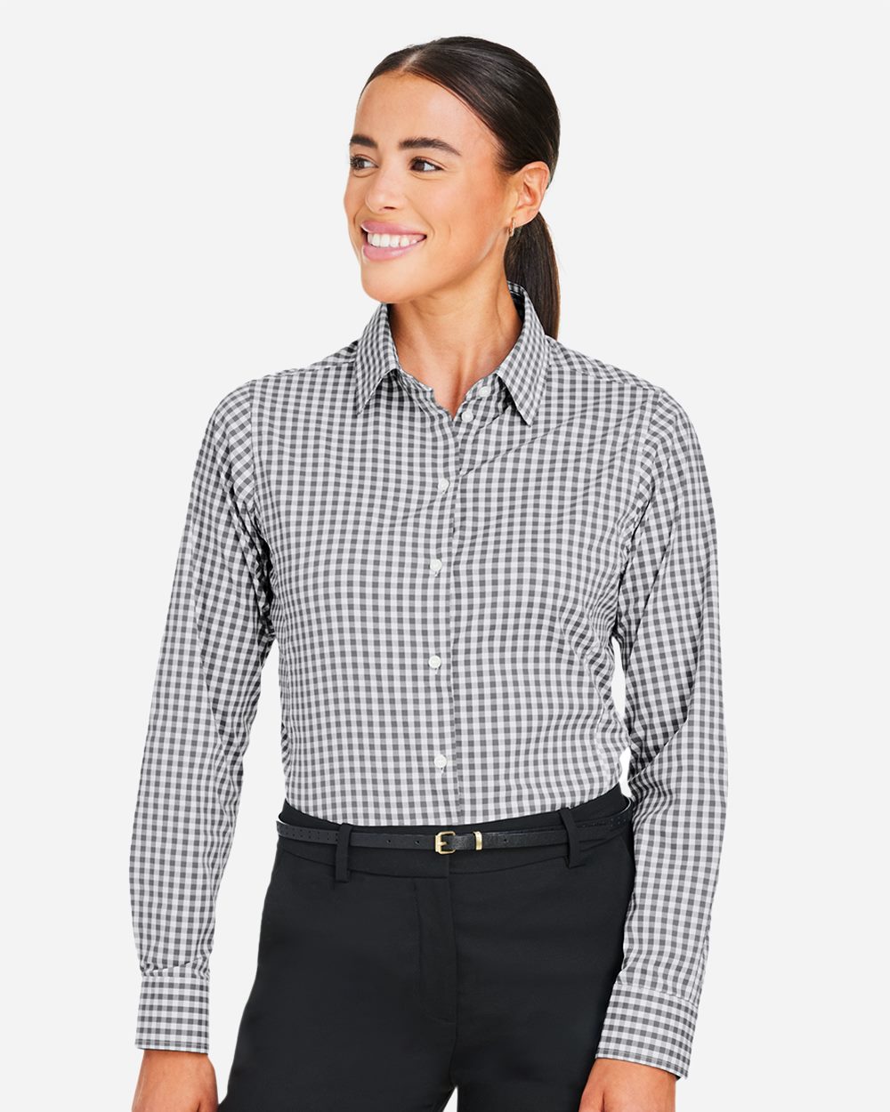 Women's CrownLux Performance Gingham Dress Shirt - DG536W