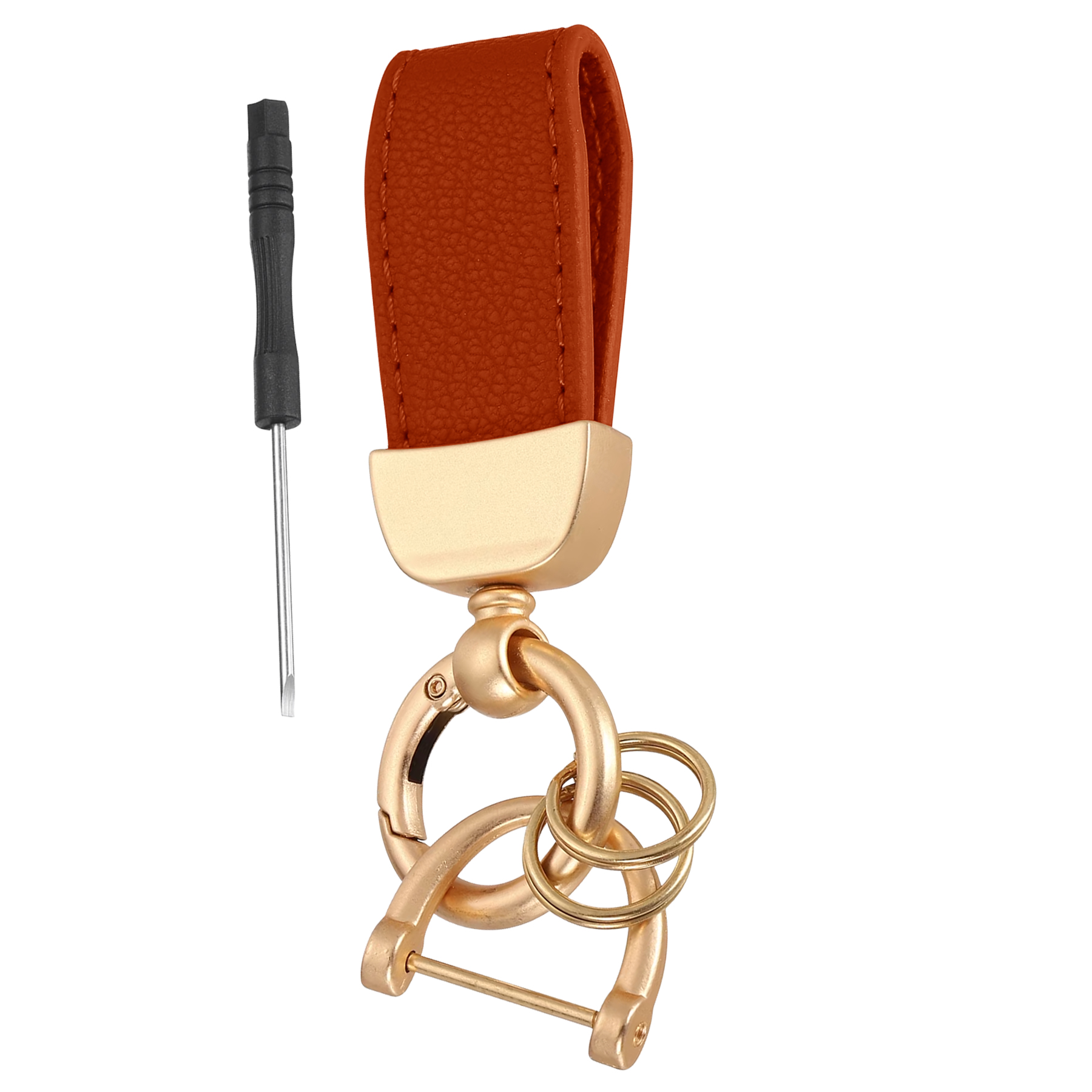 Zinc Alloy PU Keychain With Screwdriver Accessory (MOQ: 100pcs) 8