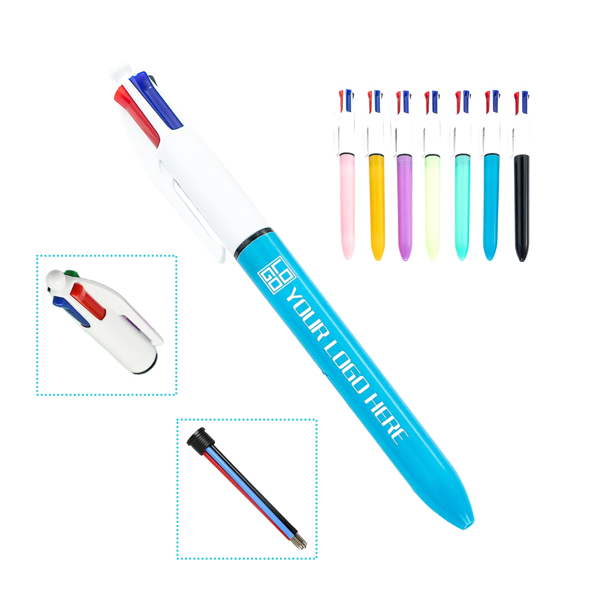 Four Colors Pen and 1 Pencil