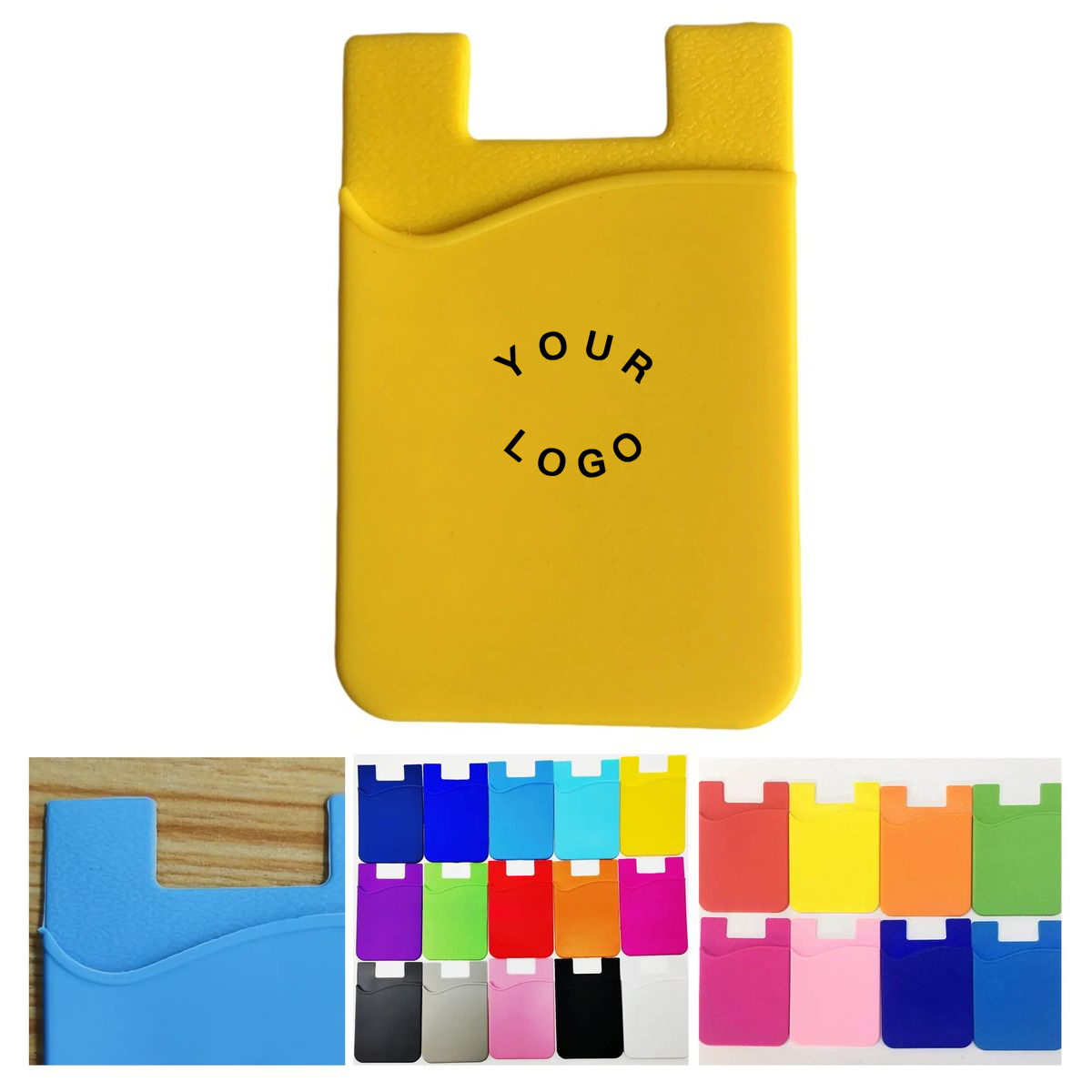 Anti Slip Silicone Wallet for Phones and Cards