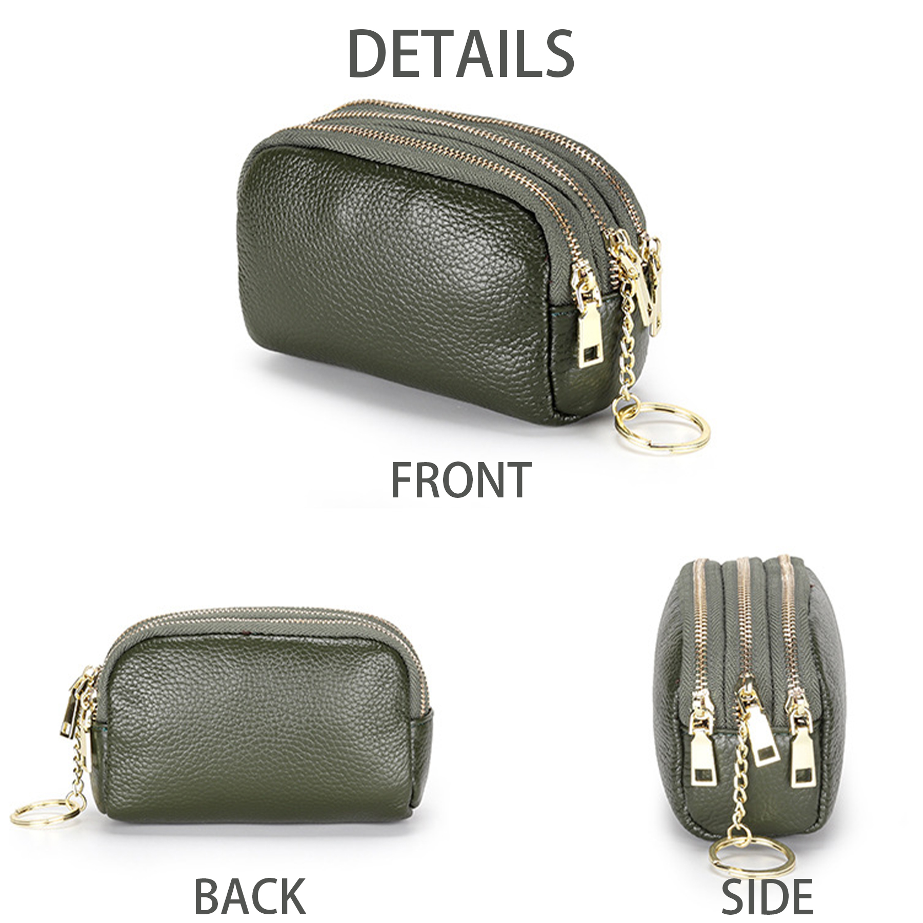 Genuine Leather Small multi-function key coin purse 15