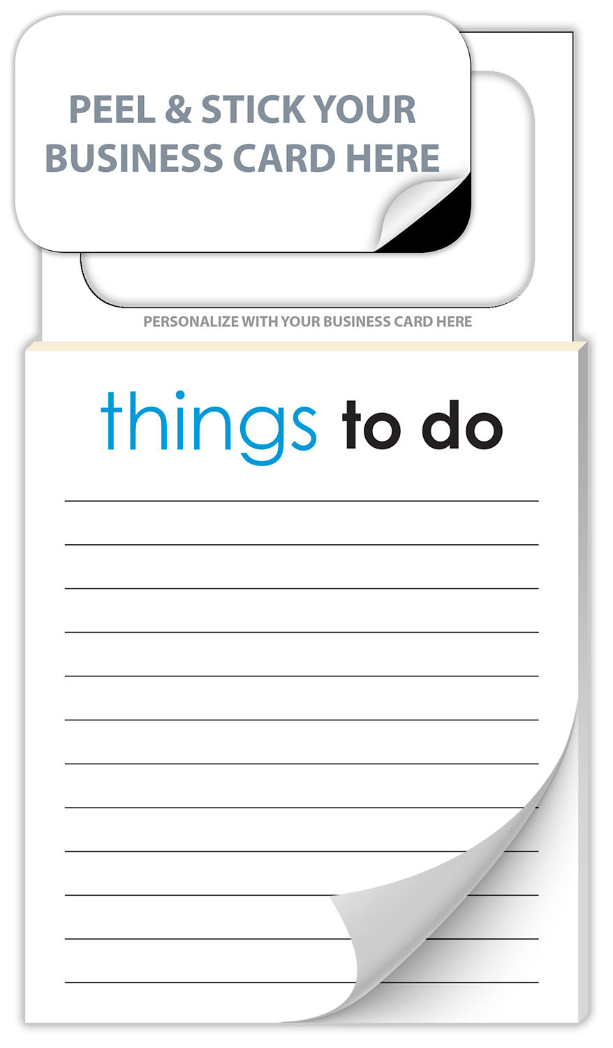 Magnetic Scratch Pad / Notepad (MBC) - Stock Things To Do (50 Sheet)