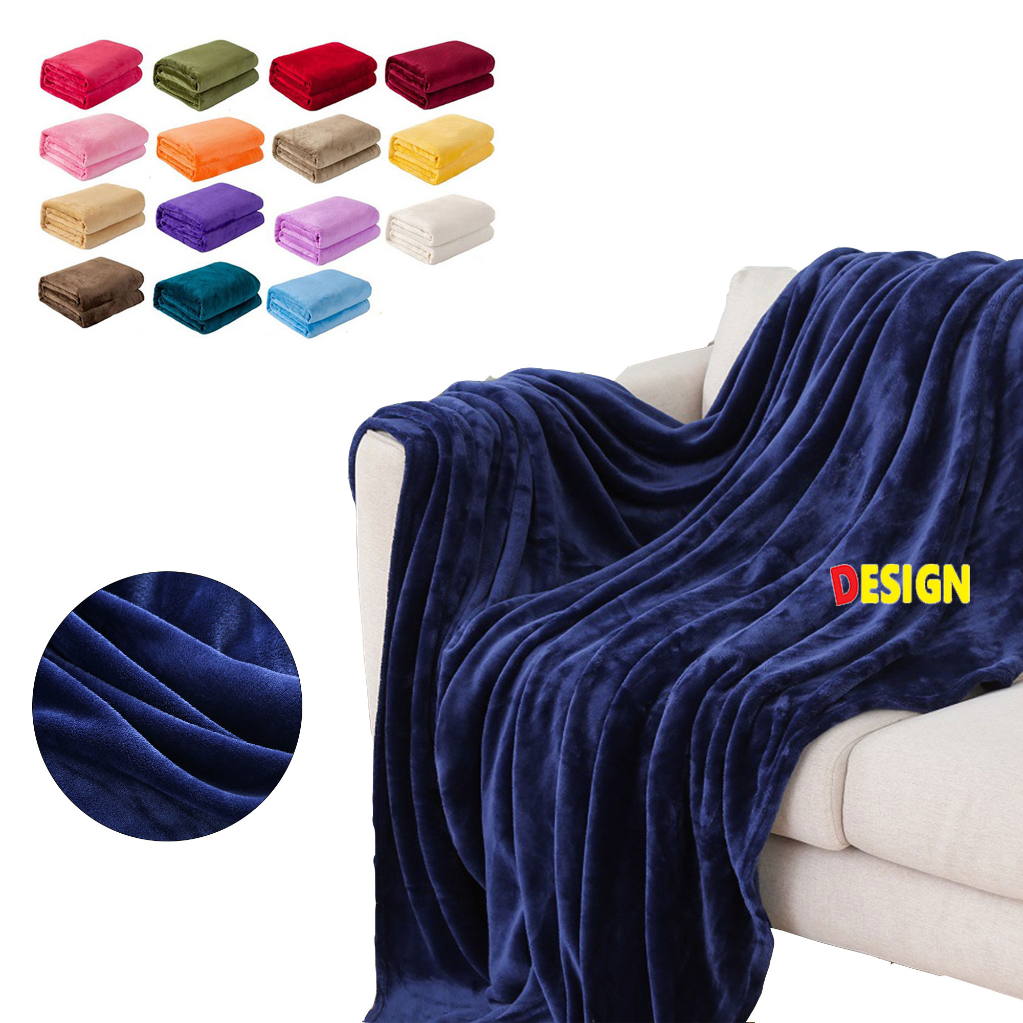 Flannel Fleece Microfiber Blanket