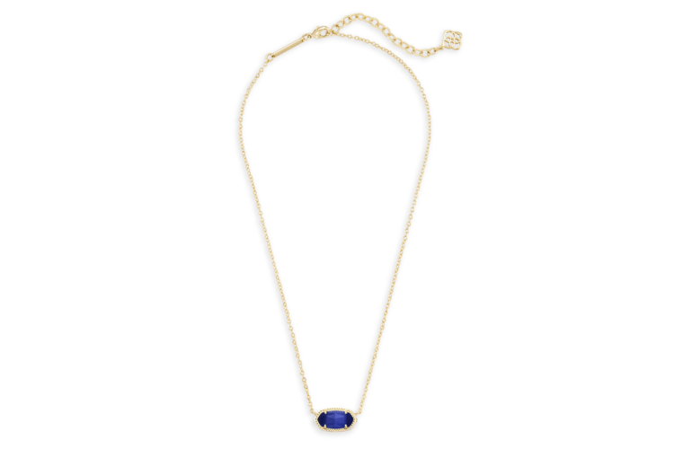Kendra Scott Elisa Gold Pendant Necklace in Cobalt Cats Eye 4