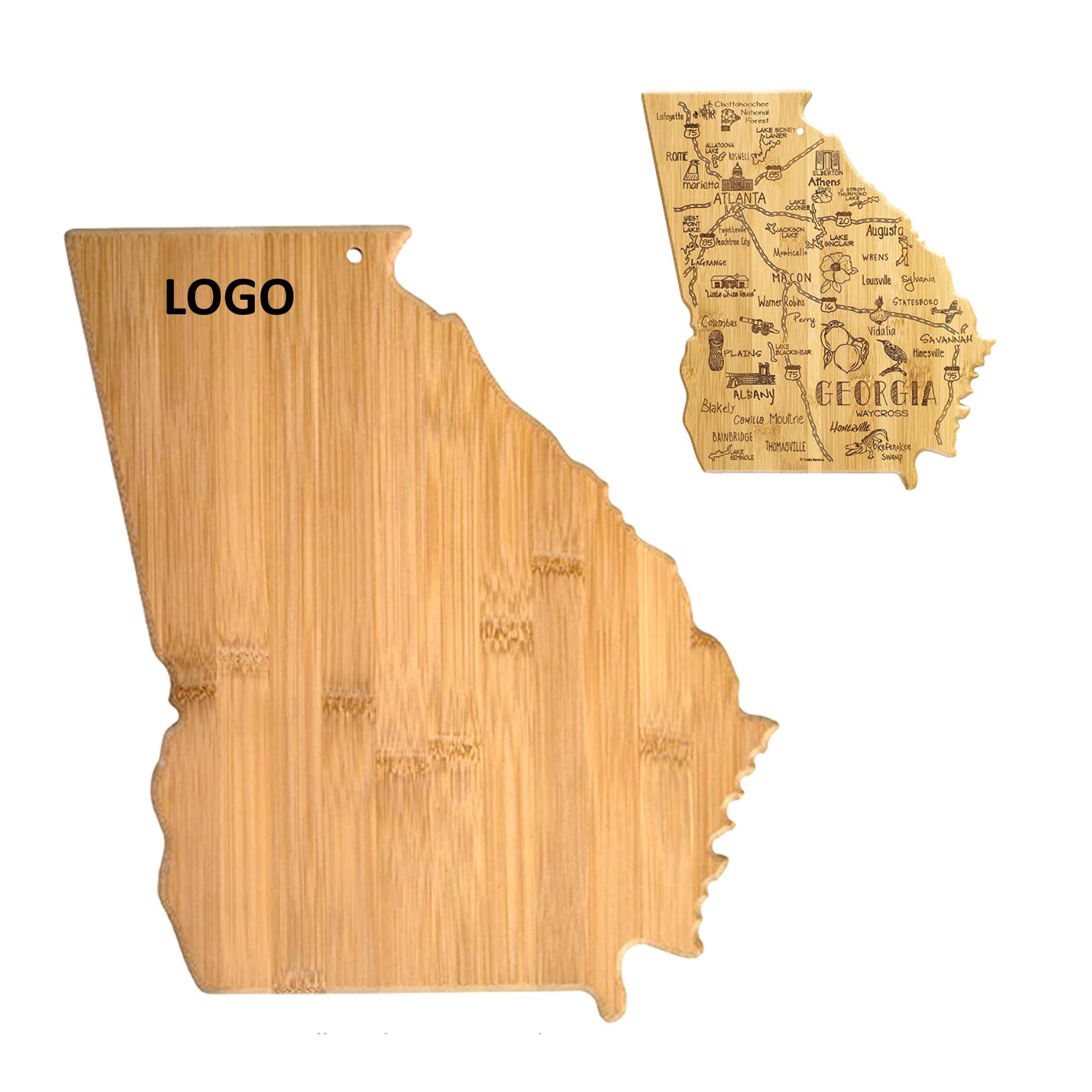 Georgia State Shaped Serving Cutting Board