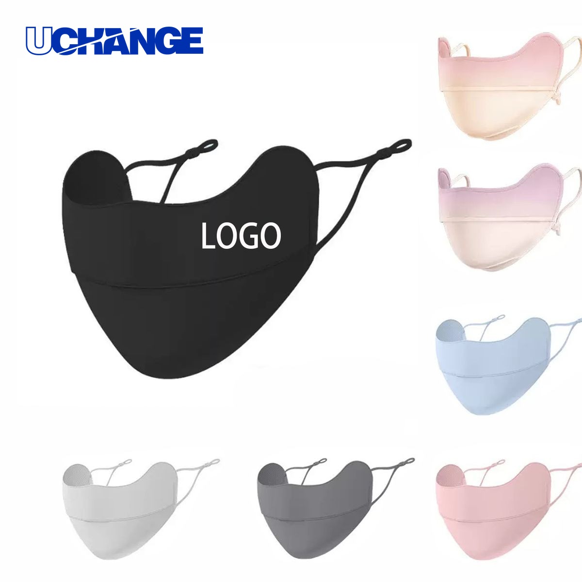 Cool-Feeling Ice Silk Sunscreen Mask MOQ 50 for Dust Protection