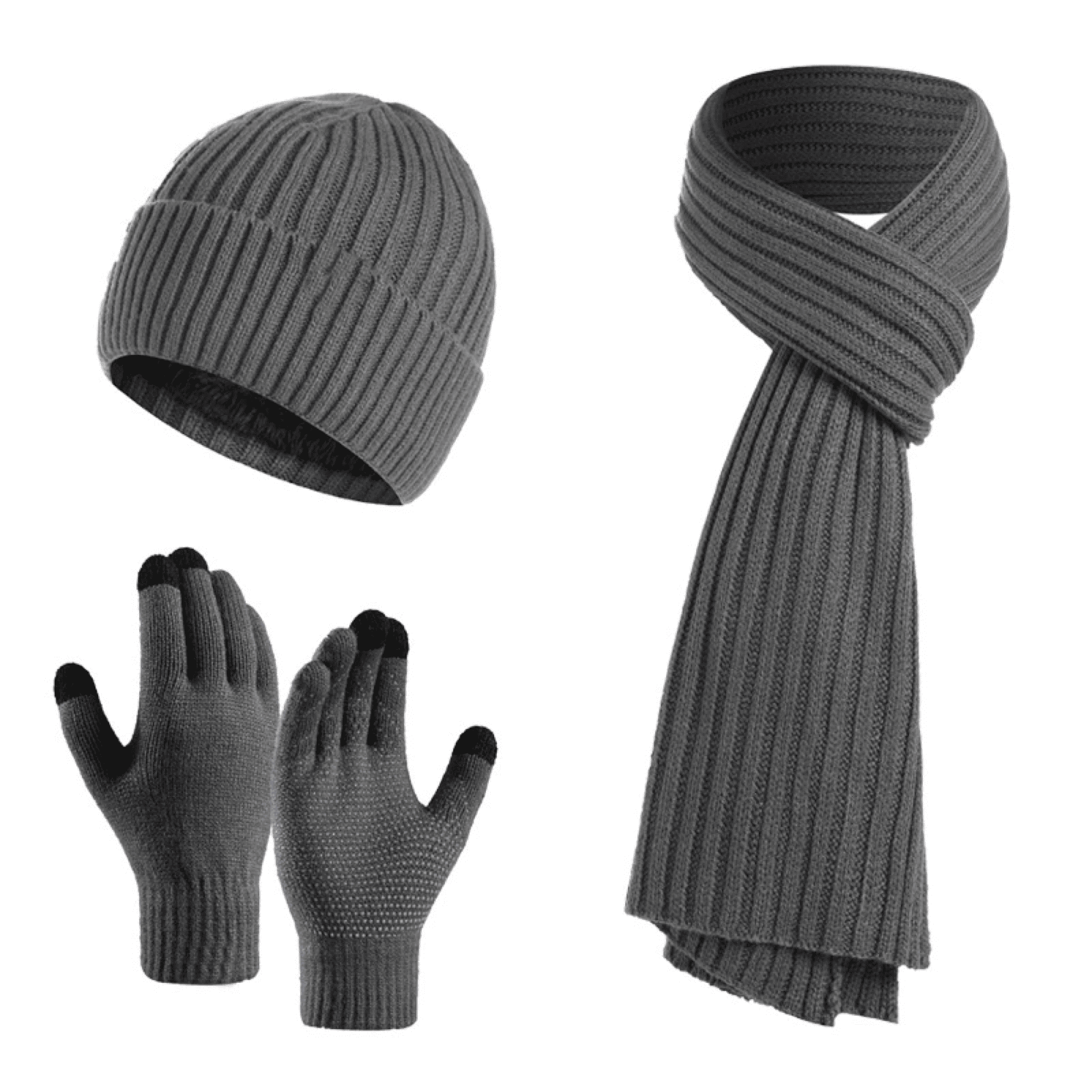 Unisex Touch Screen Winter Trio Knitted Set 15