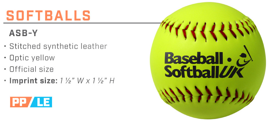 Softball - Synthetic Leather Optic Yellow, Promotional 3