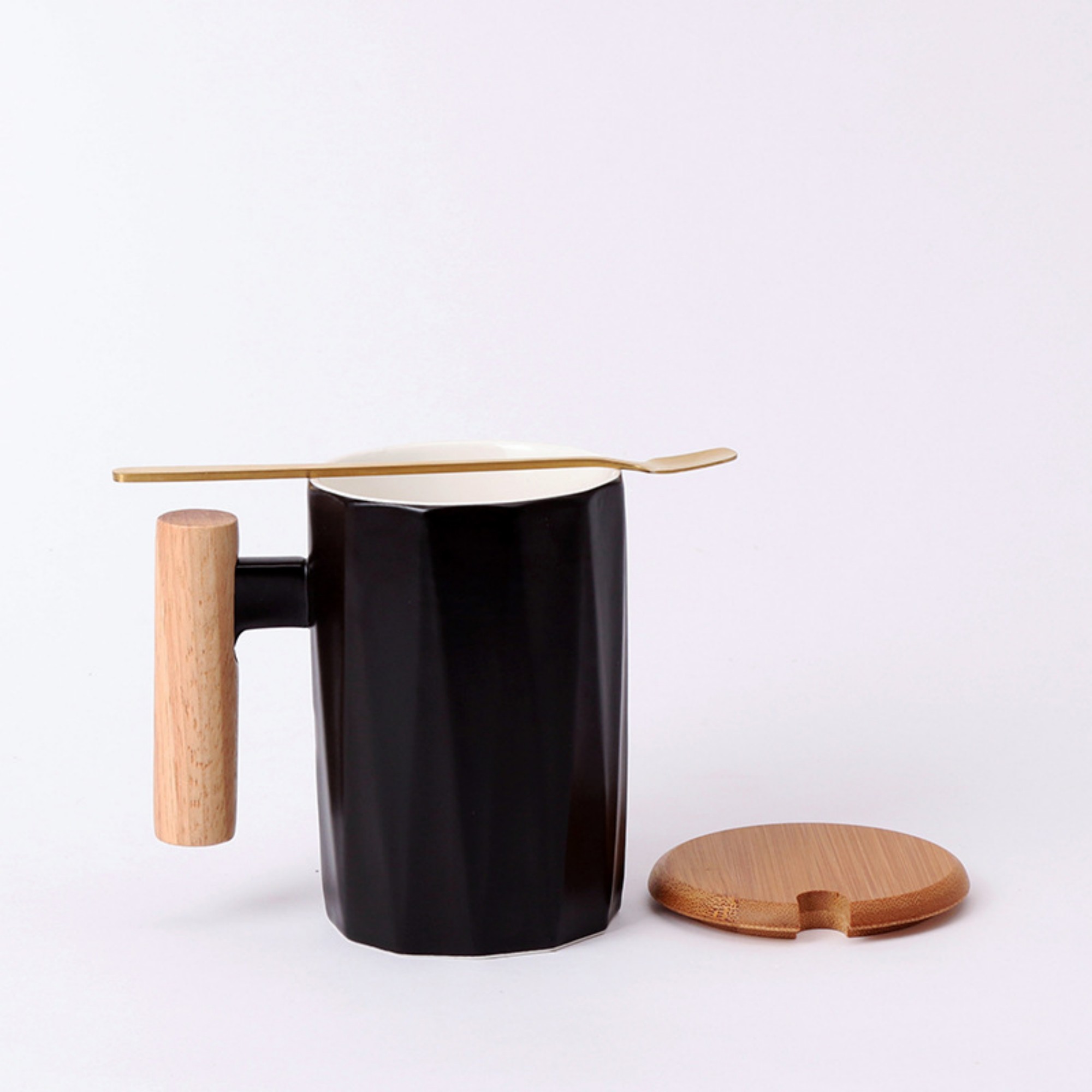 11oz Wood Handle Ceramic Mugs 8