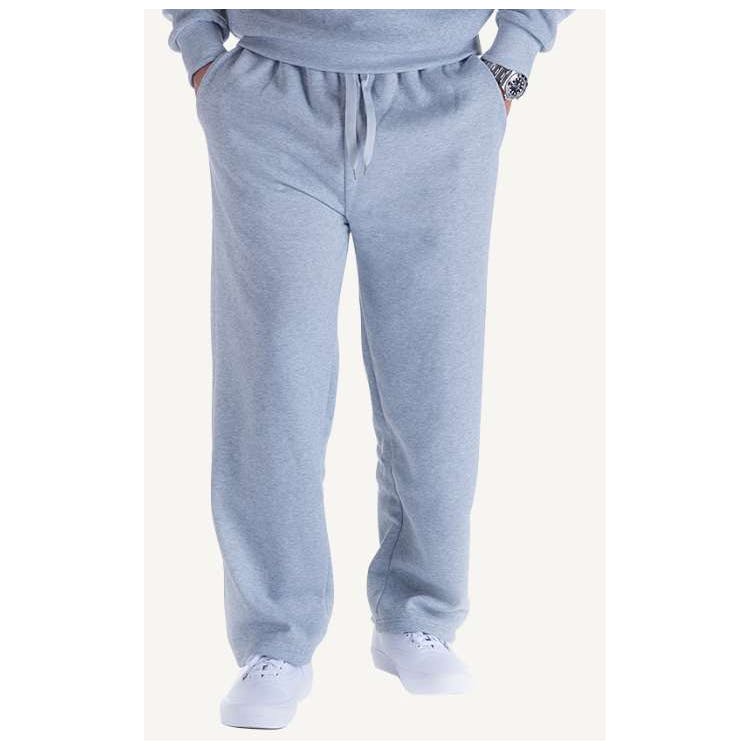 Men's Fleece Open Leg Sweatpants - Size 4XL Light Gray 3