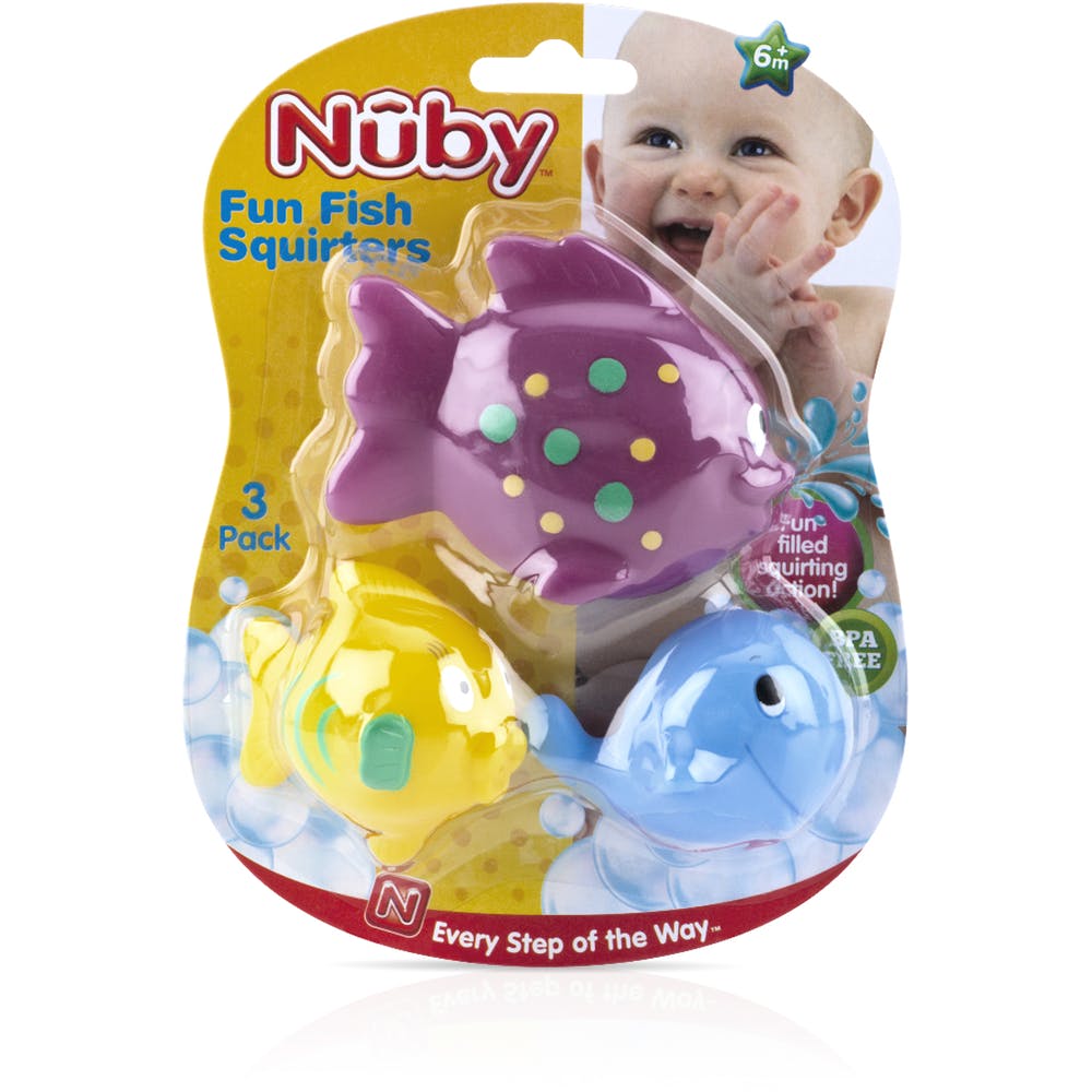 Nuby Fun Fish Bath Squirter Toys - 3 Pack 3