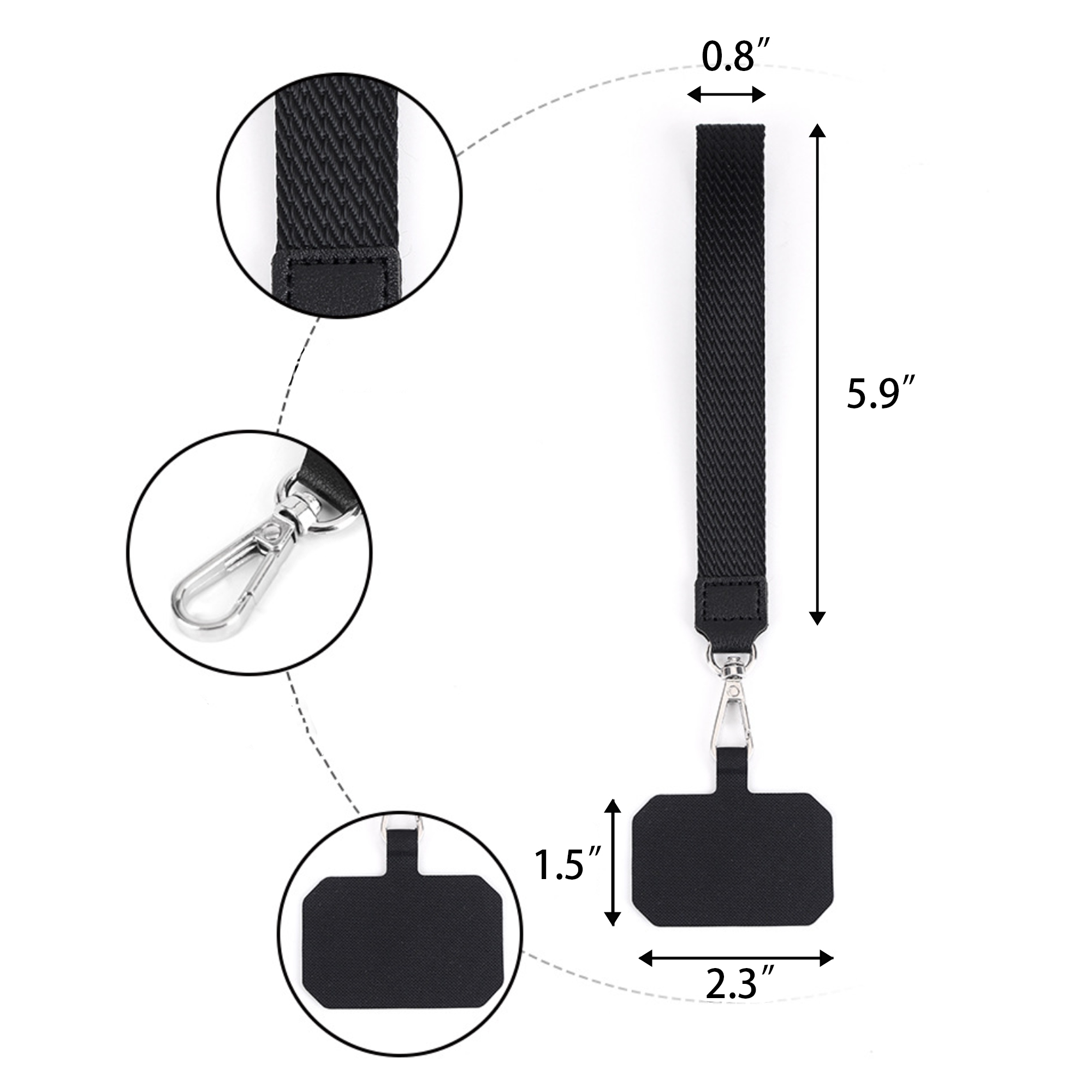 Full Color Short Wrist Cell Phone Lanyard MOQ 50 9