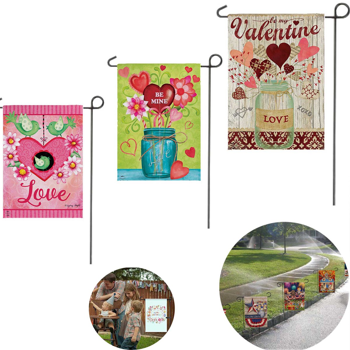 12" x 18" Custom Double Sided Garden Flags