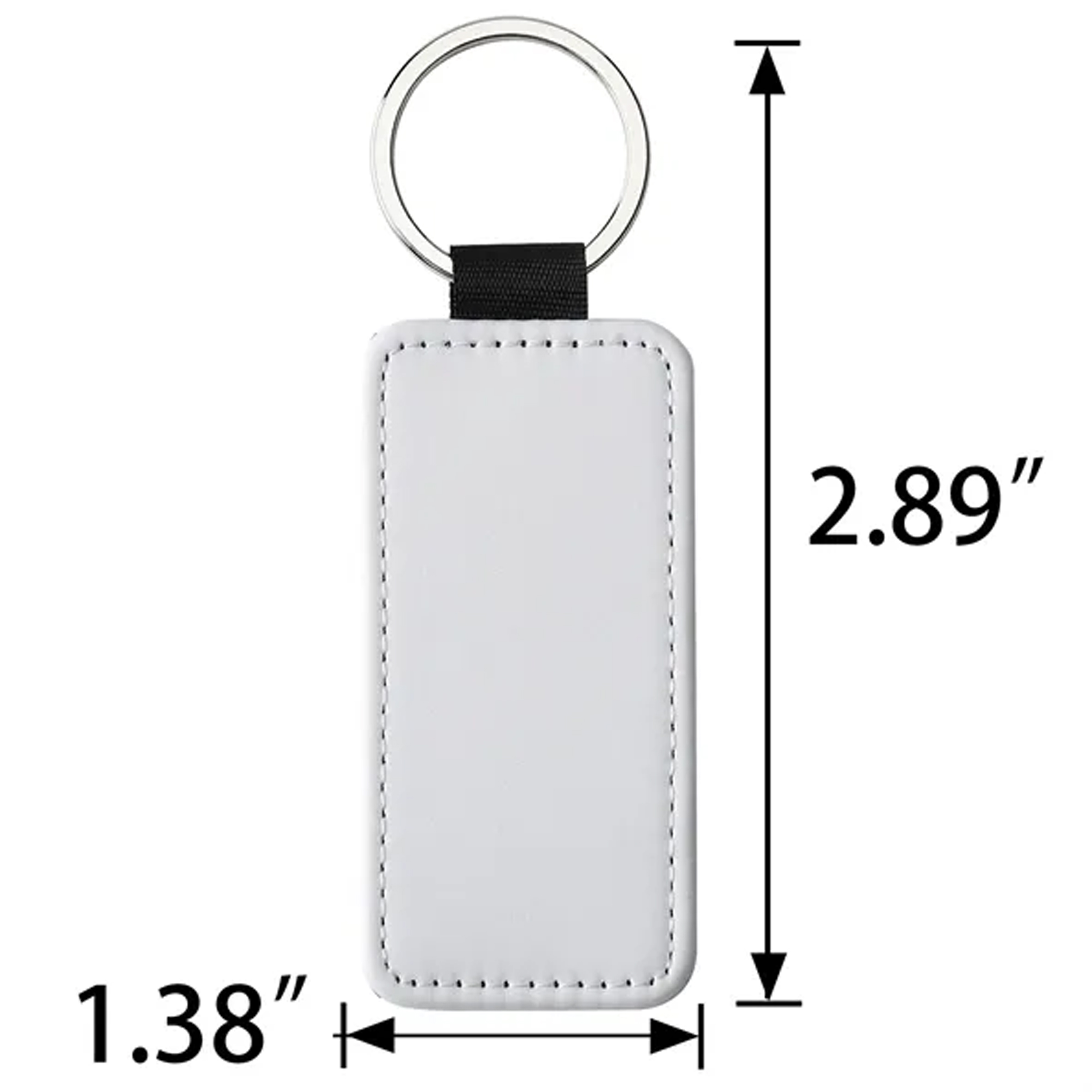 Custom PU Leather Keychain with 5 Shapes, Full Print 7