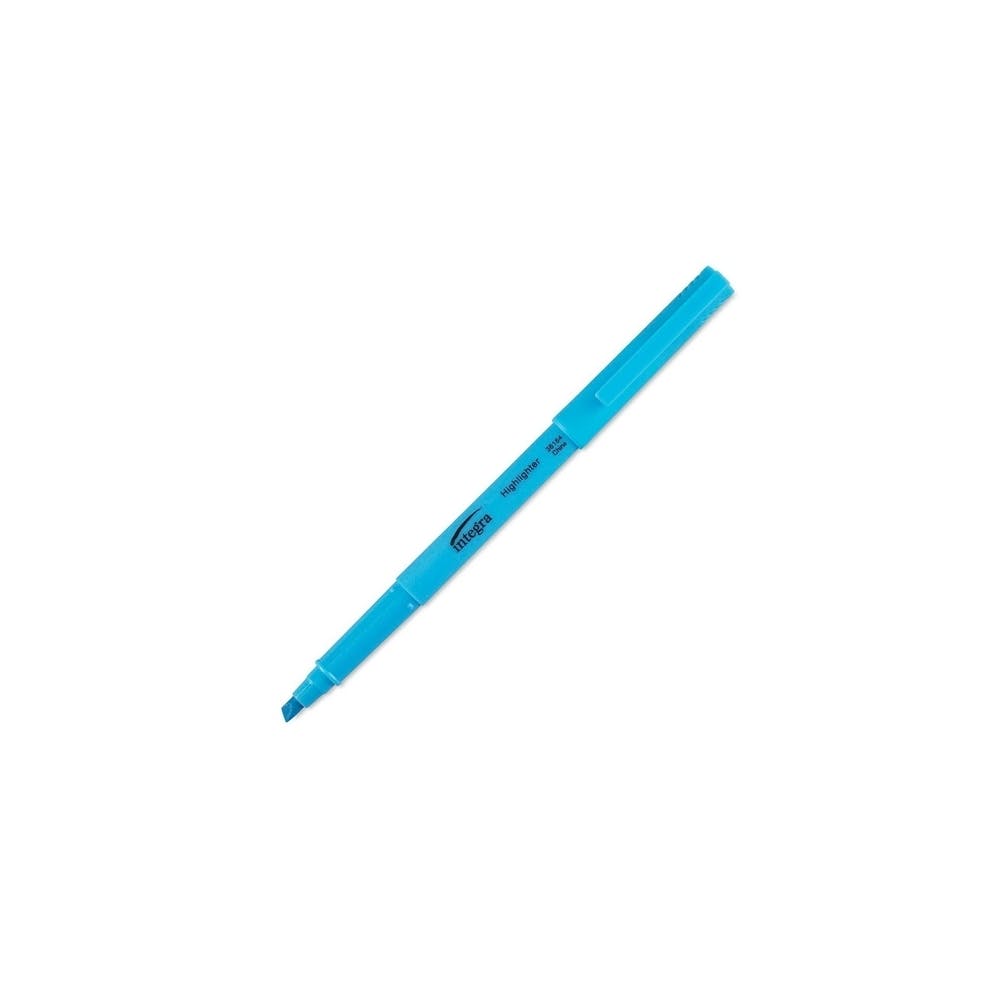 Pen Highlighters - Fluorescent Blue Chisel Tip 3