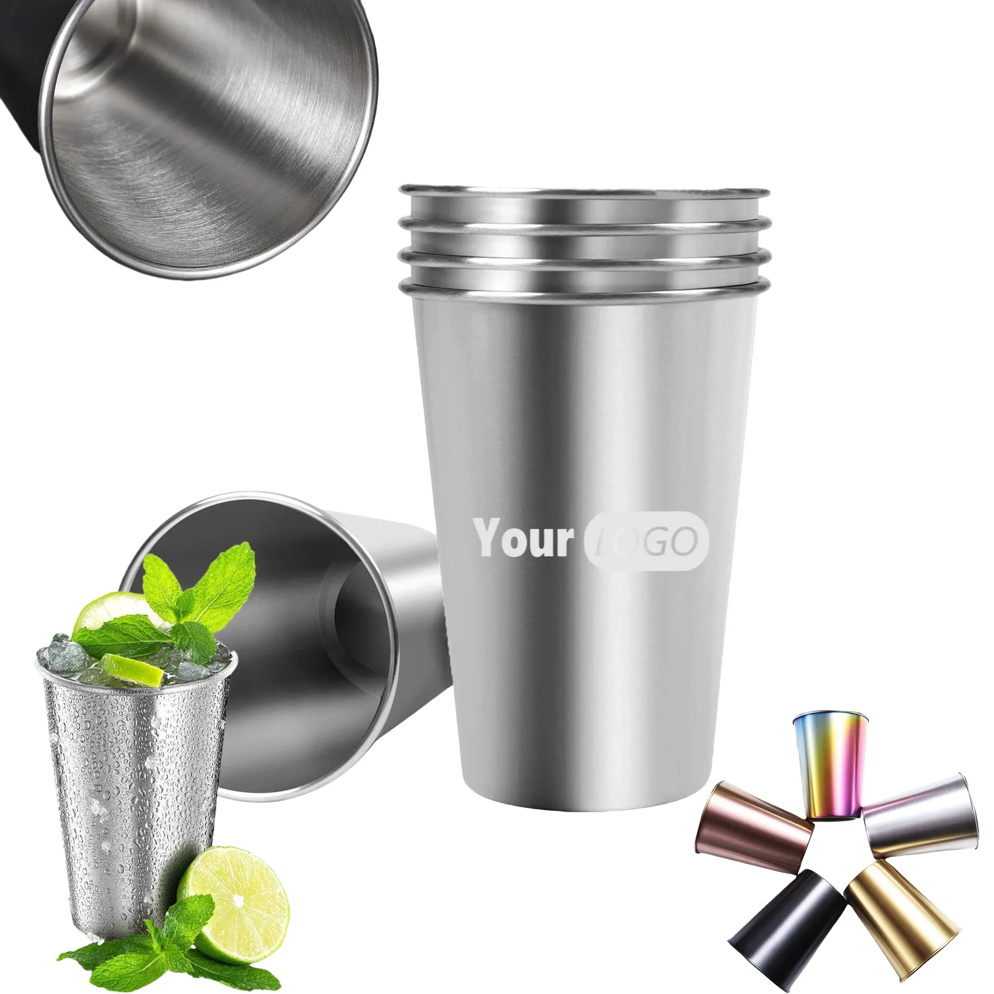 Customized Logo 17oz Stainless Steel Metal Cups Mup Tumblers 5