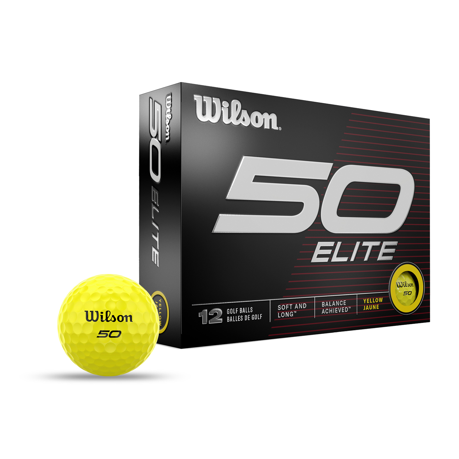 Wilson 50 Elite Yellow Golf Balls 5