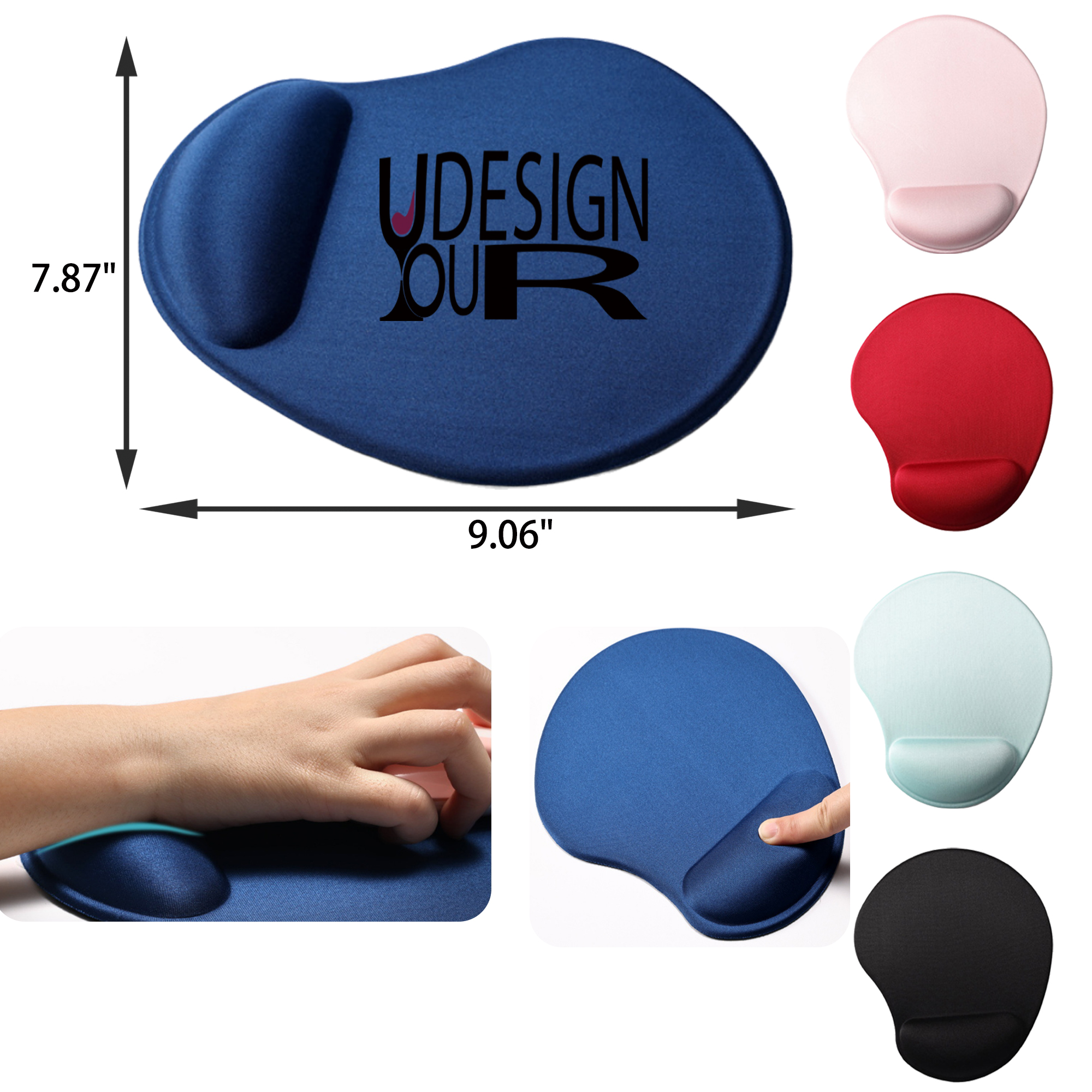MOQ 50 PCS Comfortable Silicone Wrist Rest Mouse Pad 8