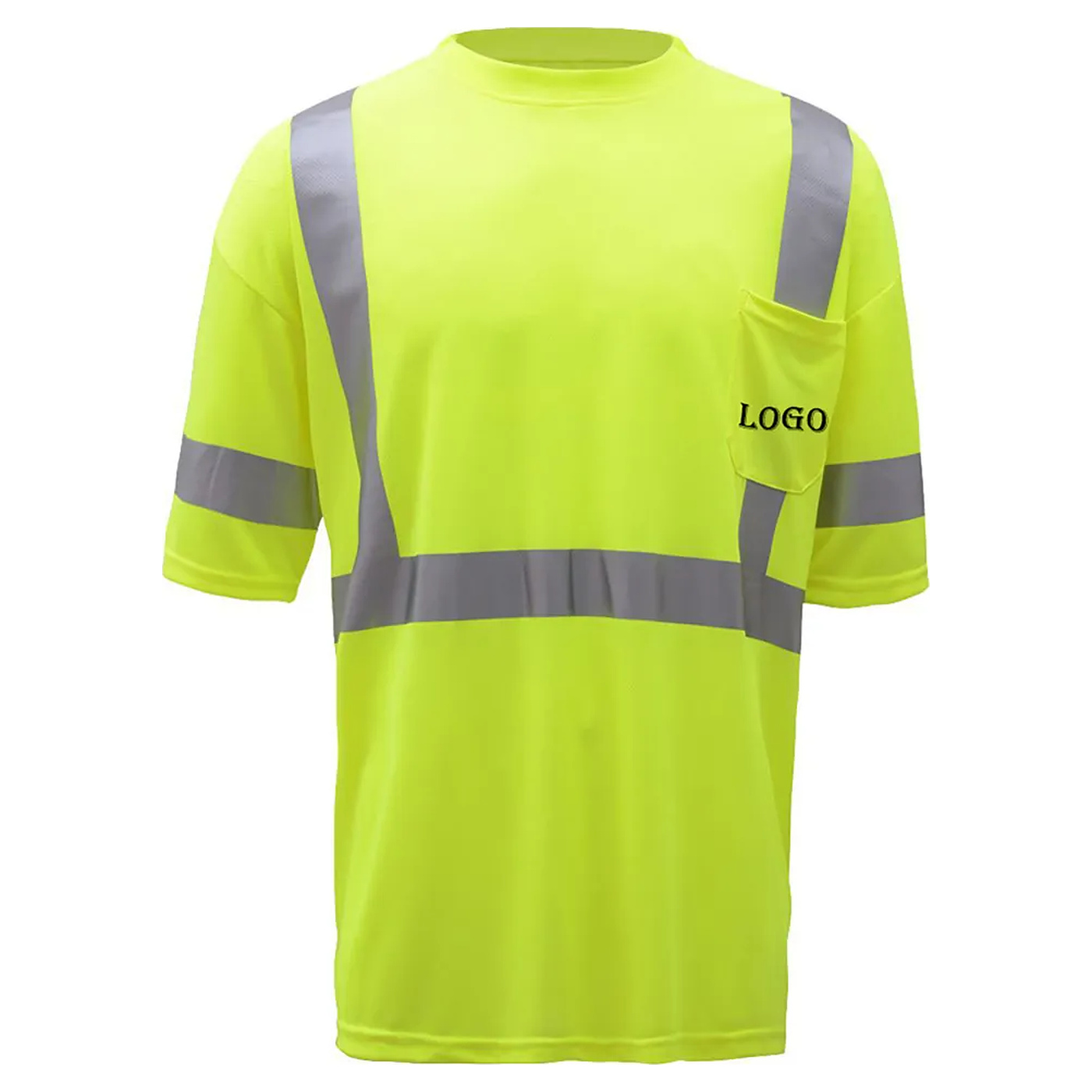 Summer Ventilated Reflective Round Neck Short Sleeves With Pockets