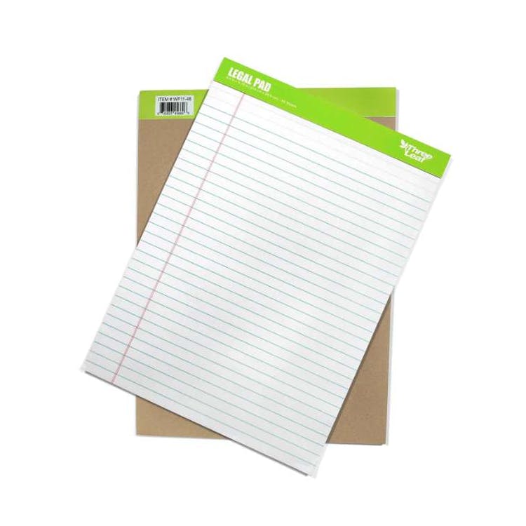 Three Leaf Writing Pad 8.5 X 11.75 3