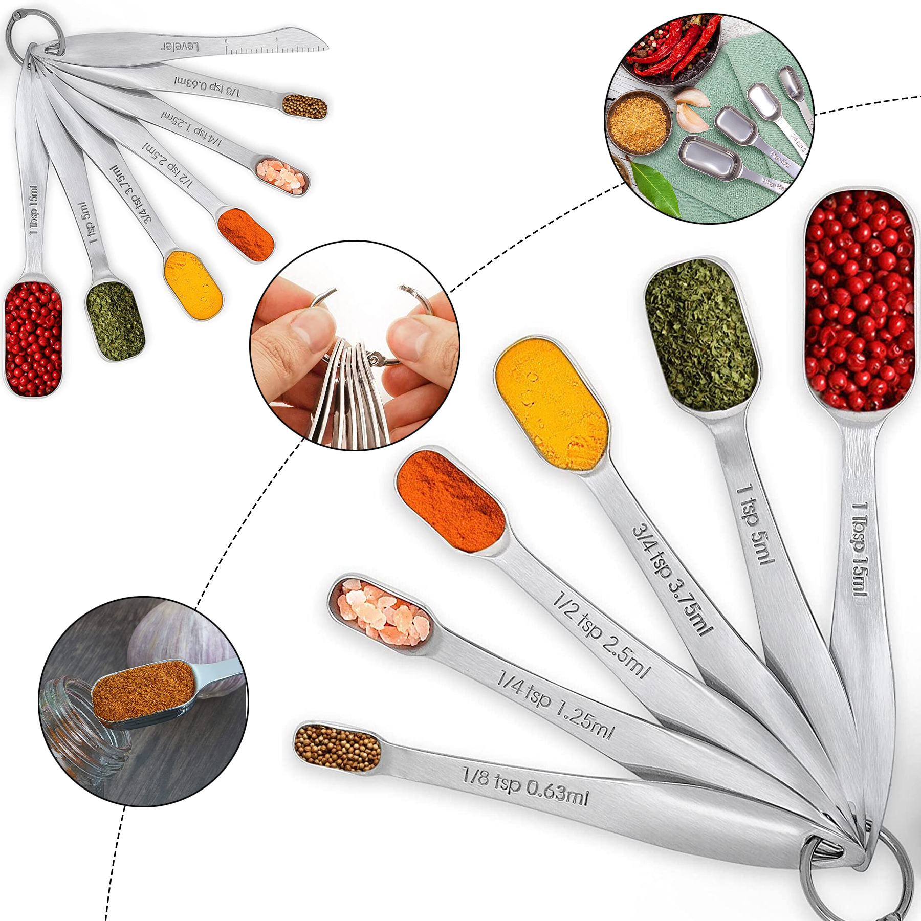 Stainless Steel Measuring Spoons 5