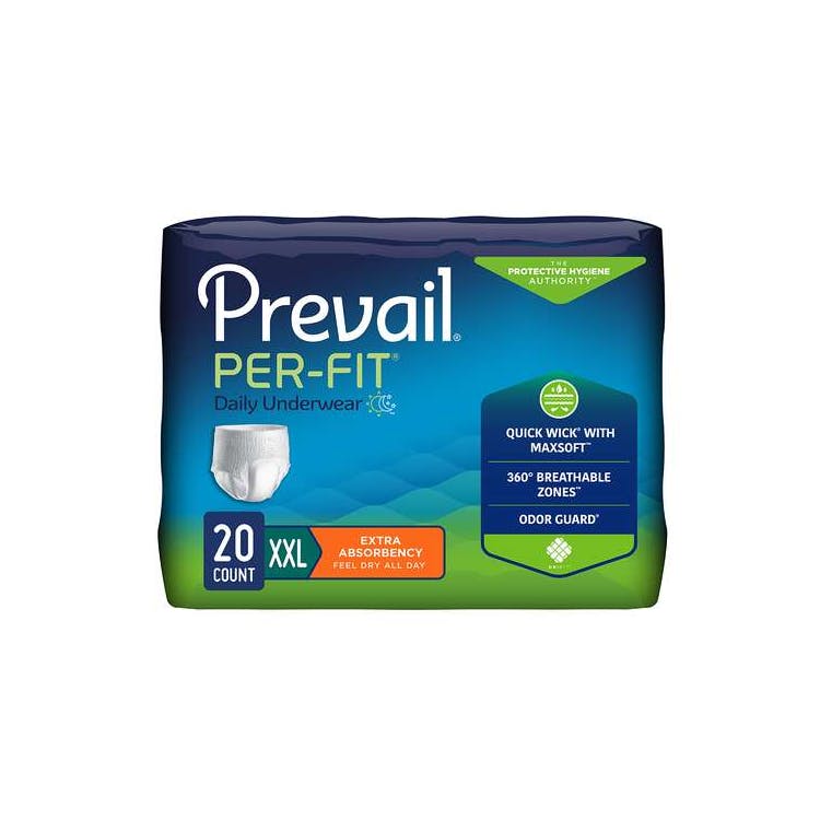 PER-FIT Adult Underwear - 2XL (68"-80") White 2