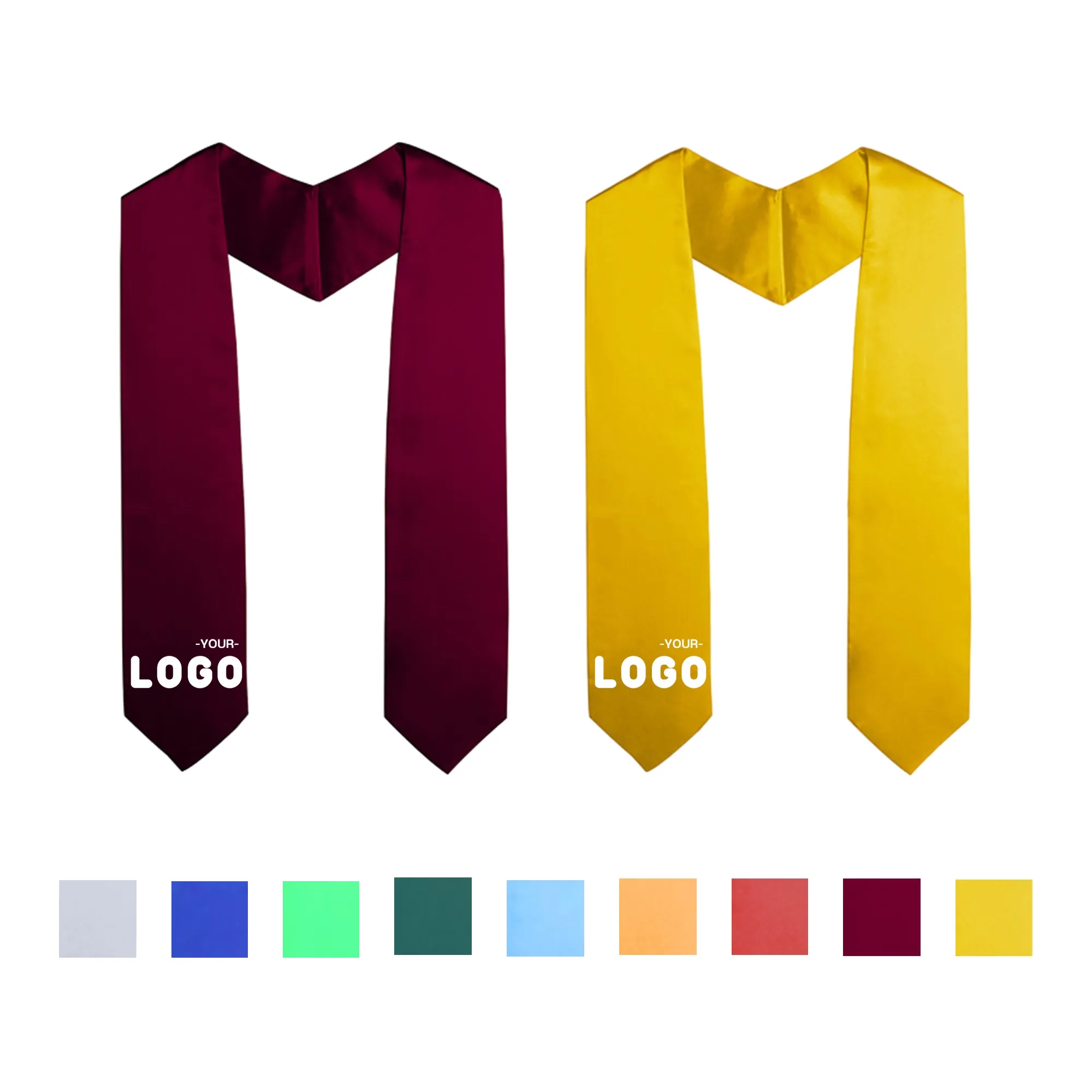 Unisex Solid Graduation Stole 11