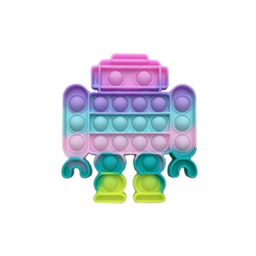 Macaron-colored robot Push Pop Bubble Sensory Fidget Toys