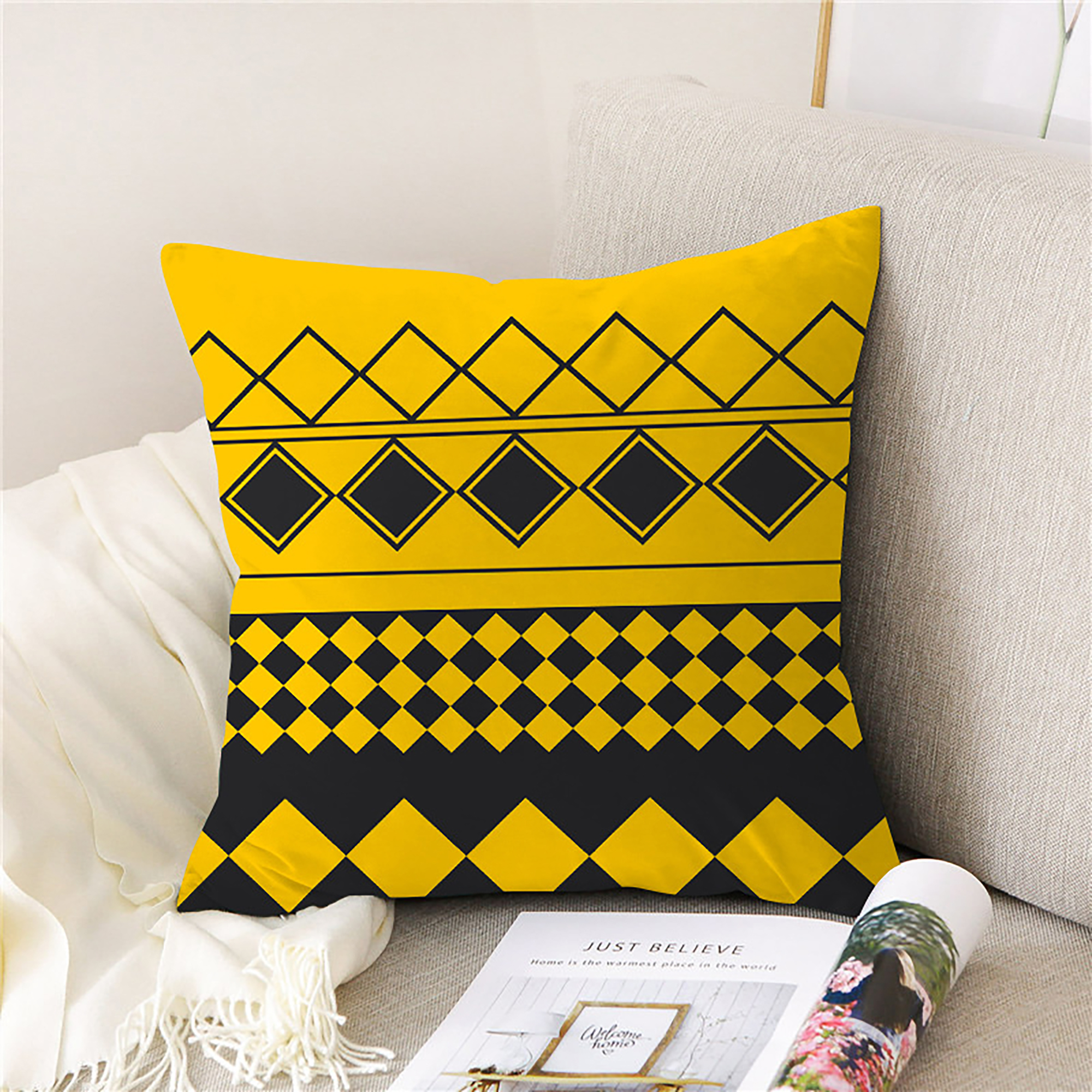 High-Quality Linen Pillowcase with Hidden Zipper 12
