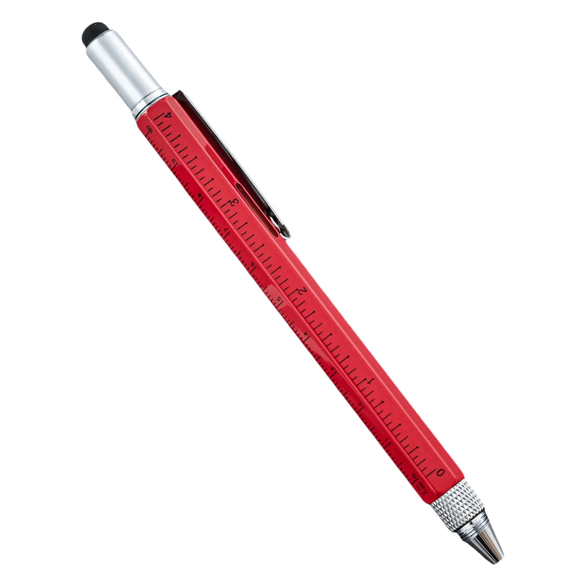 Metal 6 in 1 Multitool Stylus Ruler Ballpoint Pen 34