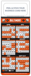 Baseball Schedule Magnet - Peel and Stick Business Card (3.5x9)