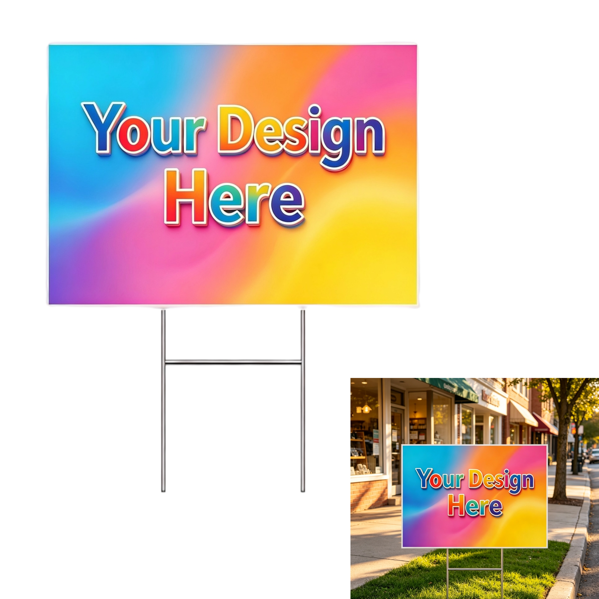 18"* 24" Custom Yard Sign with Metal Frame
