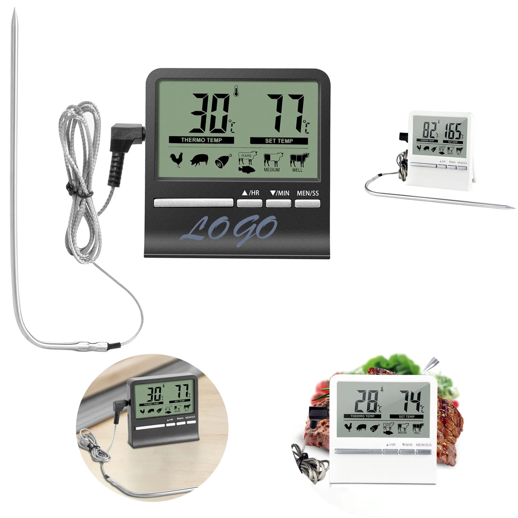 LCD Large Screen Meat Thermometer 13