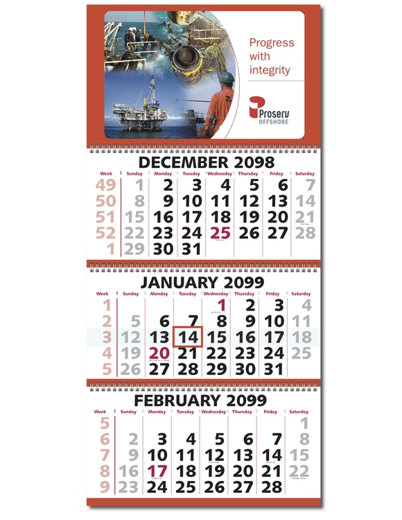 Three-Month-View Calendars | Product Catalog | American Calendar