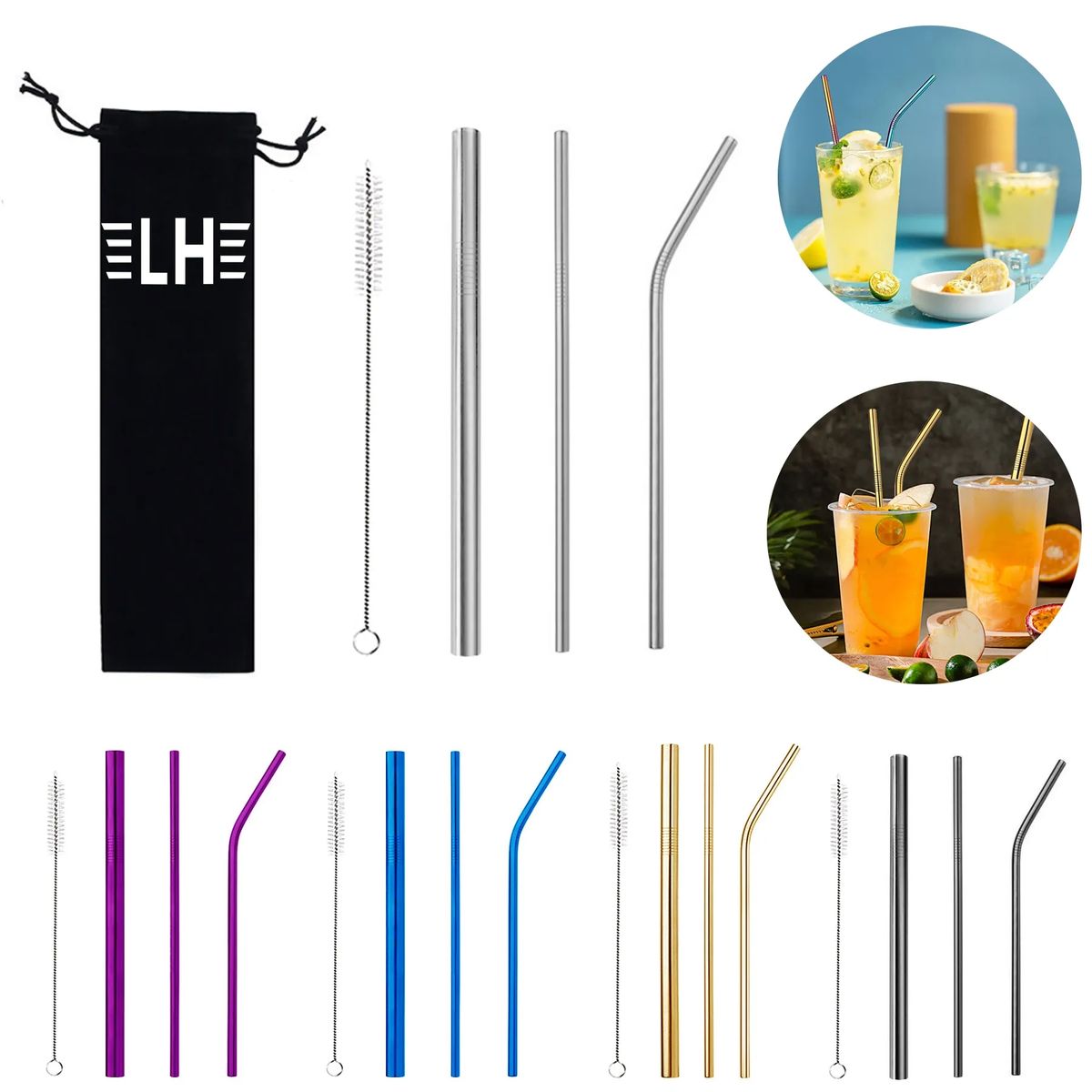 Stainless Steel Straw Set