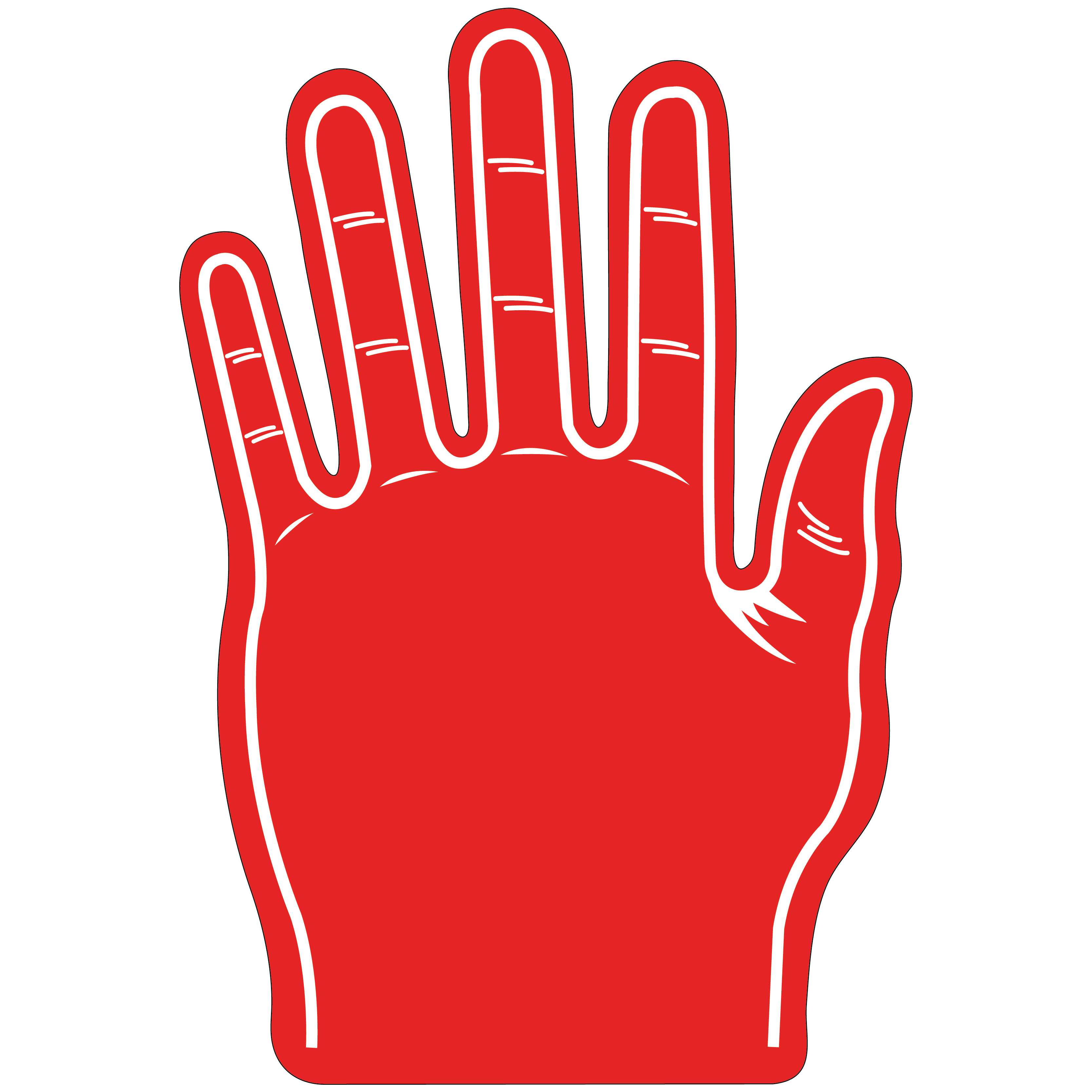 Foam Hand Five Finger 16" 41