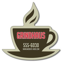 Magnet - Coffee Mug / Tea Cup / Hot Beverage Shape (3.5x3.5) 40 Mil Outdoor Safe
