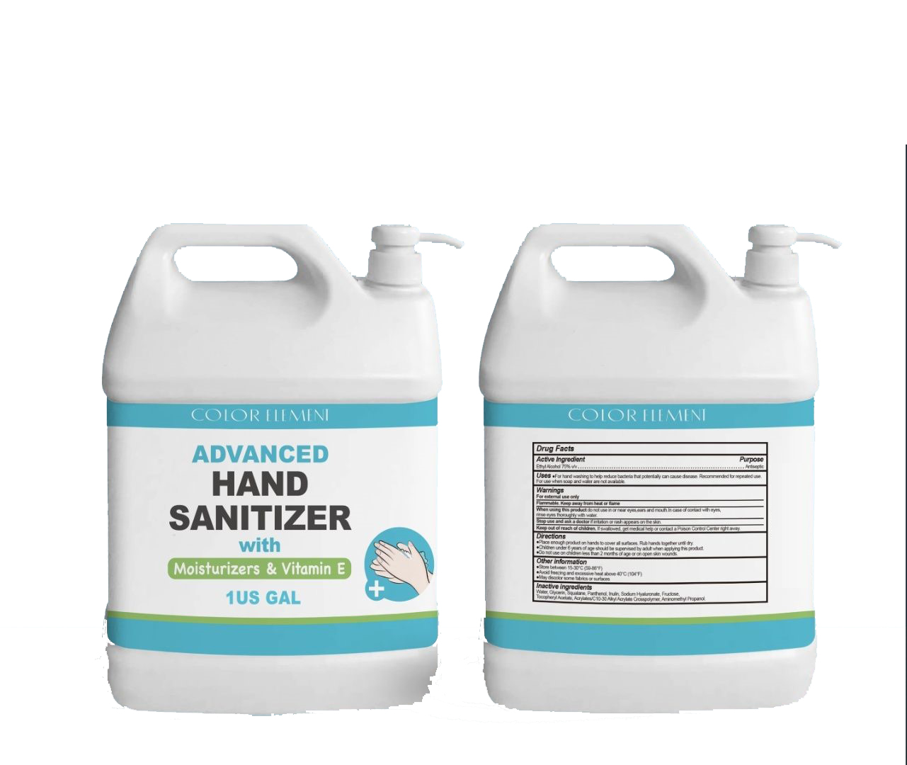 1 Gallon Hand Sanitizer Big Square Body with Pump - 75% Alcohol