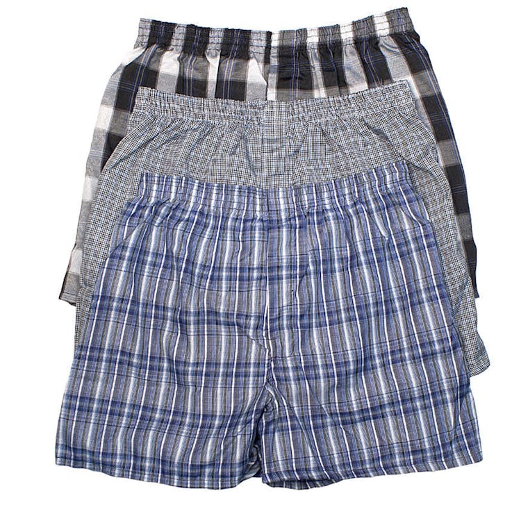 Men's Plaid Boxer Shorts - X-Large 3 Pack 3